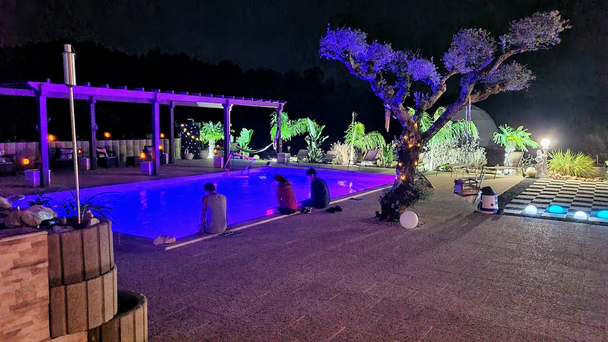 Pool after dark